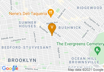 map of Holiday Inn Express Brooklyn - Bushwick, an IHG Hotel