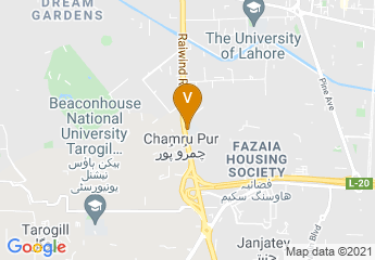 map of Riphah International University (Raiwind Rd. Lahore Campus)