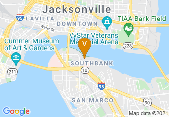 map of Southbank Hotel Jacksonville Riverwalk