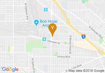 map of Los Angeles Marriott Burbank Airport