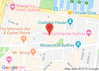 map of Sydney Harbour Marriott Hotel at Circular Quay