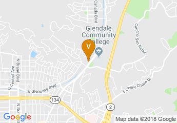 map of Glendale Civic Auditorium