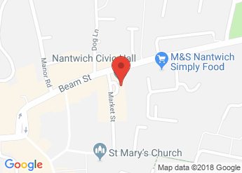 map of Nantwich Civic Hall