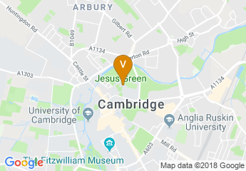 map of Jesus College, University of Cambridge