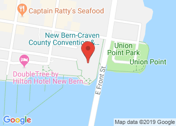 map of New Bern-Craven County Convention & Visitors Center