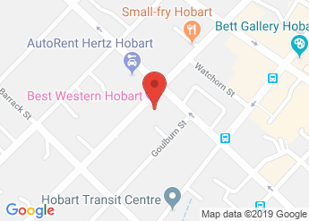 map of Best Western Hobart