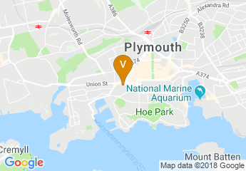 map of Plymouth Pavilions