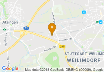 map of Holiday Inn Stuttgart