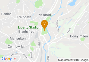 map of Liberty Stadium