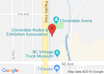 map of Cloverdale Rodeo & Exhibition Association