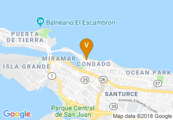 map of La Concha Renaissance San Juan Resort