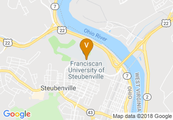 map of Franciscan University of Steubenville