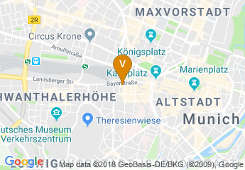 map of Le Meridien Munich