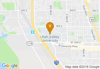 map of Utah Valley University