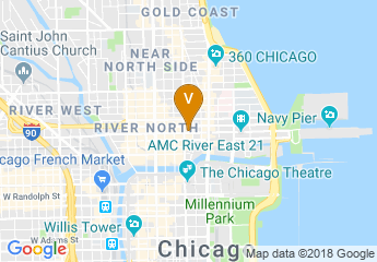 map of Hilton Garden Inn Chicago Downtown/Magnificent Mile