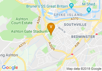 map of Ashton Gate Stadium