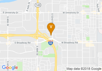 map of Sheraton Phoenix Airport Hotel Tempe