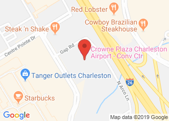 map of Crowne Plaza Charleston Airport - Conv Ctr
