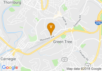 map of DoubleTree by Hilton Hotel Pittsburgh - Green Tree