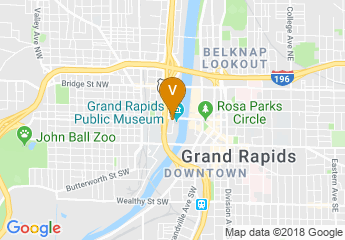 map of Holiday Inn Grand Rapids Downtown