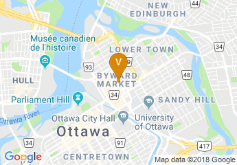 map of Courtyard by Marriott Ottawa Downtown