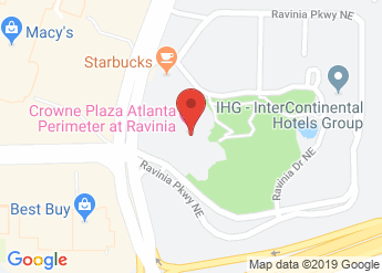 map of Crowne Plaza Atlanta Perimeter at Ravinia