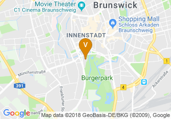 map of Volkswagen Halle Braunschweig