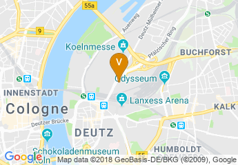 map of Dorint Hotel An der Messe Koln
