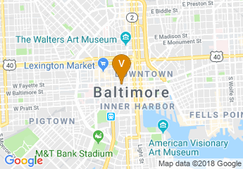 map of Radisson Hotel Baltimore Downtown-Inner Harbor