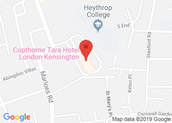 map of Copthorne Tara Hotel London Kensington