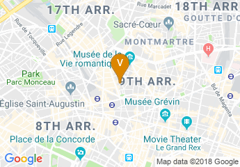 map of Theatre Paris