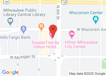 map of DoubleTree by Hilton Hotel Milwaukee Downtown