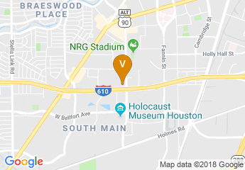 map of Crowne Plaza Houston Near Reliant - Medical