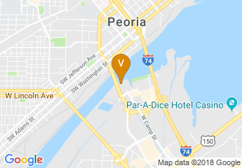 map of Embassy Suites by Hilton East Peoria Riverfront Hotel & Conference Center