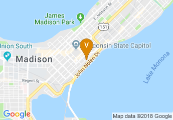 map of Hilton Madison Monona Terrace