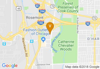 map of Embassy Suites by Hilton Chicago OHare Rosemont