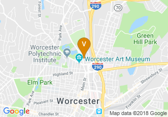 map of Courtyard by Marriott Worcester