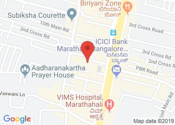 map of Radisson Blu Bengaluru Marathalli Outer Ring Road