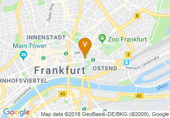 map of mainhaus Stadthotel Frankfurt