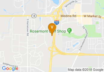map of Radisson Inn Akron/Fairlawn