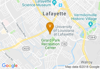 map of University of Louisiana - Lafayette