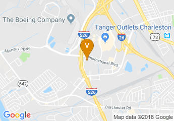 map of Hilton Garden Inn Charleston Airport