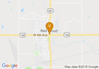 map of Red Cloud Opera House