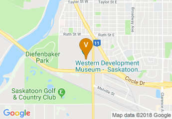 map of Western Development Museum - Saskatoon