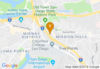 map of Courtyard by Marriott San Diego Old Town