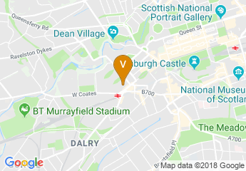 map of Hilton Edinburgh Grosvenor