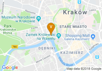 map of Sheraton Grand Krakow