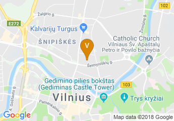 map of Ecotel Vilnius