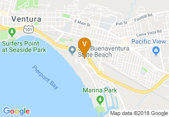 map of Ventura Beach Marriott